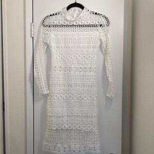 Elegant White Lace Dress